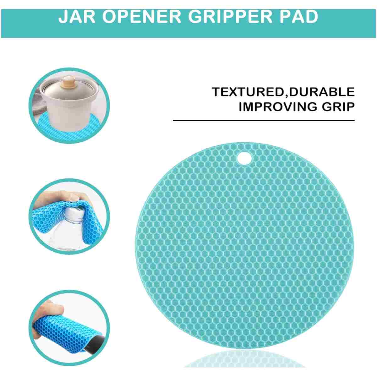 Jar Opener for Weak Hands, Seniors with Arthritis, 5 in 1 Multi Function Bottle Opener Lid Opener For Arthritic Hands with Non Slip Rubber Jar opener Gripper Pad
