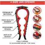 Jar Opener for Weak Hands, Seniors with Arthritis, 5 in 1 Multi Function Bottle Opener Lid Opener For Arthritic Hands with Non Slip Rubber Jar opener Gripper Pad