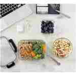 JoyJolt JoyFul 24pc(12 Airtight, Freezer Safe Food Storage Containers and 12 Lids), Pantry Kitchen Storage Containers, Glass Meal Prep Container for Lunch, Glass Storage...