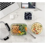 JoyJolt JoyFul 24pc(12 Airtight, Freezer Safe Food Storage Containers and 12 Lids), Pantry Kitchen Storage Containers, Glass Meal Prep Container for Lunch, Glass Storage...