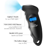 JUSTTOP Digital Tire Pressure Gauge, 150PSI 4 Setting for Cars, Trucks and Bicycles, Backlit LCD and Anti-Skid Grip for Easy and Accurate Reading(Black)