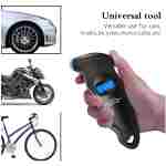 JUSTTOP Digital Tire Pressure Gauge, 150PSI 4 Setting for Cars, Trucks and Bicycles, Backlit LCD and Anti-Skid Grip for Easy and Accurate Reading(Black)