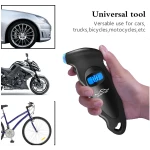 JUSTTOP Digital Tire Pressure Gauge, 150PSI 4 Setting for Cars, Trucks and Bicycles, Backlit LCD and Anti-Skid Grip for Easy and Accurate Reading(Black)