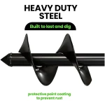 K-Brands Auger Drill Bit for Planting 2 Pack 1.6 x 16 Inch & 3.5 x 16 Inch Set – Garden Spiral Hole and Bulb Planter Tool for Umbrella Holes - Compatible with 3/8 Inch Hex Drive