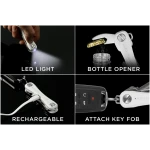 KeySmart Pro - Compact Smart Key Holder w LED Flashlight & Tile Bluetooth, EDC Key Organizer, Attach Car Key Fob, Other Mini Tools & Accessories (up to 10 Keys, White) -...