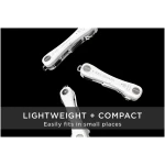 KeySmart Pro - Compact Smart Key Holder w LED Flashlight & Tile Bluetooth, EDC Key Organizer, Attach Car Key Fob, Other Mini Tools & Accessories (up to 10 Keys, White) -...