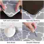 KMAT Kitchen Mat [2 PCS] Cushioned Anti-Fatigue Kitchen Rug, Waterproof Non-Slip Kitchen Mats and Rugs Heavy Duty PVC Ergonomic Comfort Foam Rug for Kitchen, Floor Home, Office,...