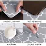 KMAT Kitchen Mat [2 PCS] Cushioned Anti-Fatigue Kitchen Rug, Waterproof Non-Slip Kitchen Mats and Rugs Heavy Duty PVC Ergonomic Comfort Foam Rug for Kitchen, Floor Home, Office,...