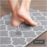 KMAT Kitchen Mat [2 PCS] Cushioned Anti-Fatigue Kitchen Rug, Waterproof Non-Slip Kitchen Mats and Rugs Heavy Duty PVC Ergonomic Comfort Foam Rug for Kitchen, Floor Home, Office,...