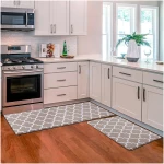 KMAT Kitchen Mat [2 PCS] Cushioned Anti-Fatigue Kitchen Rug, Waterproof Non-Slip Kitchen Mats and Rugs Heavy Duty PVC Ergonomic Comfort Foam Rug for Kitchen, Floor Home, Office,...