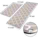 KMAT Kitchen Mat [2 PCS] Cushioned Anti-Fatigue Kitchen Rug, Waterproof Non-Slip Kitchen Mats and Rugs Heavy Duty PVC Ergonomic Comfort Foam Rug for Kitchen, Floor Home, Office,...