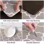 KMAT Kitchen Mat [2 PCS] Cushioned Anti-Fatigue Kitchen Rug, Waterproof Non-Slip Kitchen Mats and Rugs Heavy Duty PVC Ergonomic Comfort Foam Rug for Kitchen, Floor Home, Office,...