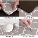 KMAT Kitchen Mat [2 PCS] Cushioned Anti-Fatigue Kitchen Rug, Waterproof Non-Slip Kitchen Mats and Rugs Heavy Duty PVC Ergonomic Comfort Foam Rug for Kitchen, Floor Home, Office,...