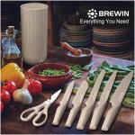 Knife Set, Brewin Kitchen Knife Set, Knives Set for Kitchen, Universal Knife Block, Utility Knife Block Set, Kitchen Essentials, New Home Essentials, Apartment Essentials,...