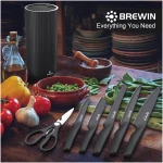 Knife Set, Brewin Kitchen Knife Set, Knives Set for Kitchen, Universal Knife Block, Utility Knife Block Set, Kitchen Essentials, New Home Essentials, Apartment Essentials,...
