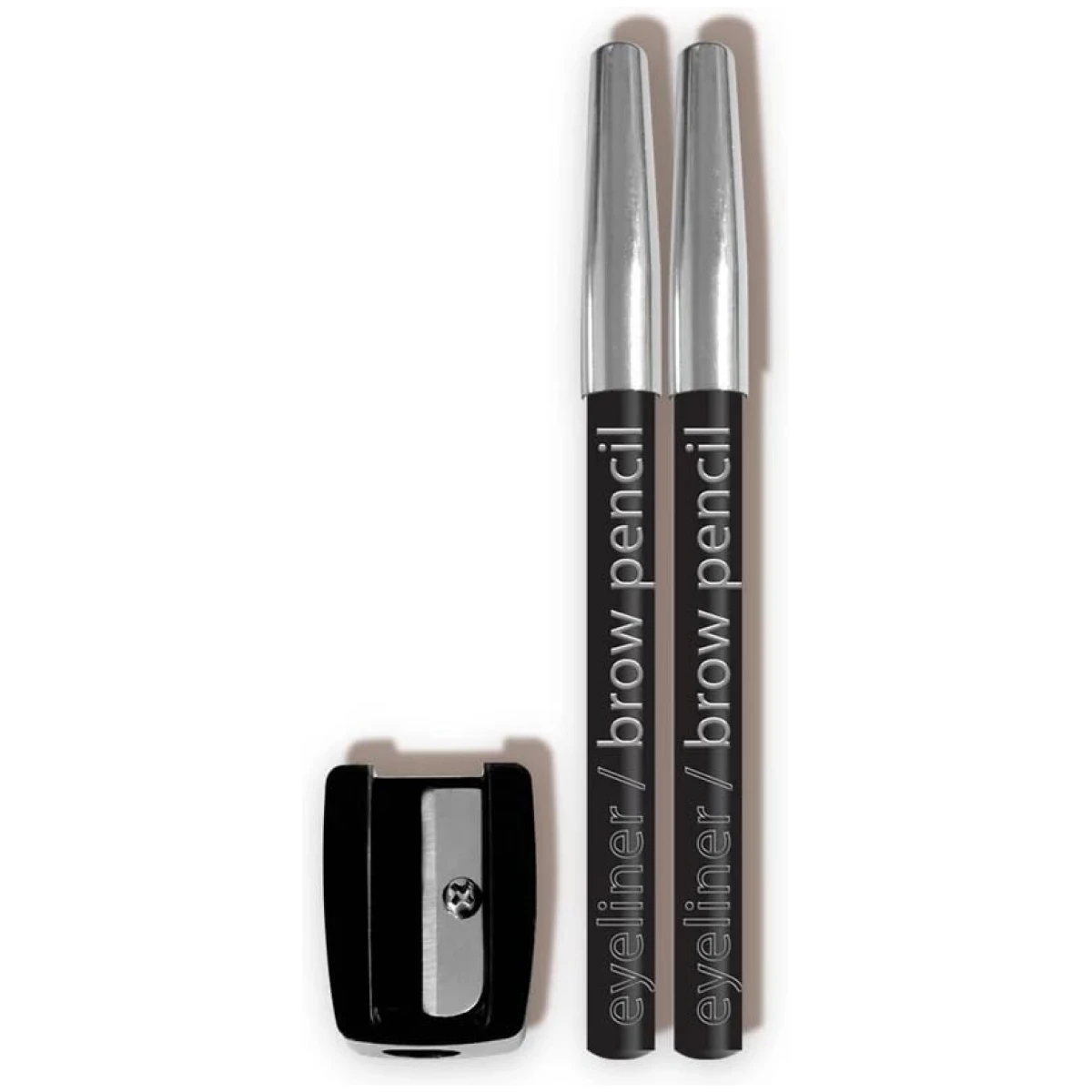 L.A. COLORS Eyeliner/Brow Pencils w/Sharpener (carded), Black CBPN222A