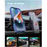 Lamicall 2025 Wider Clamp & Metal Hook Car Phone Holder Vent [Thick Cases Friendly] Phone Holders for Your Car Mount Automobile Hands Free Cradle Air Vent for iPhone 16 15 14 13...