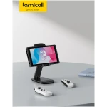 Lamicall Foldable Phone Stand for Desk - Height Adjustable Cell Phone Holder Portable Cellphone Cradle Desktop Dock Compatible with iPhone 16 15 14 13 Pro Max Mini, 12 11 XR X 8...