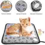 Large Dog Cat Heating Pad 34" x 21" Waterproof Pet Heated Dog Bed with Intelligent Constant Temperature Switch Add Chewy Resistant Steel Wire Rope,Dog Heating pad