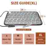 Large Dog Heating Pad 34x21in Waterproof Pet Heating Pad for Smart Thermostat Switch, Whelping Supplies Heated Dog Bed,Adding Wire Rope Wires Puppy Heating Pad Mat-Whelping Box...