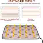 Large Dog Heating Pad 34x21in Waterproof Pet Heating Pad for Smart Thermostat Switch, Whelping Supplies Heated Dog Bed,Adding Wire Rope Wires Puppy Heating Pad Mat-Whelping Box...