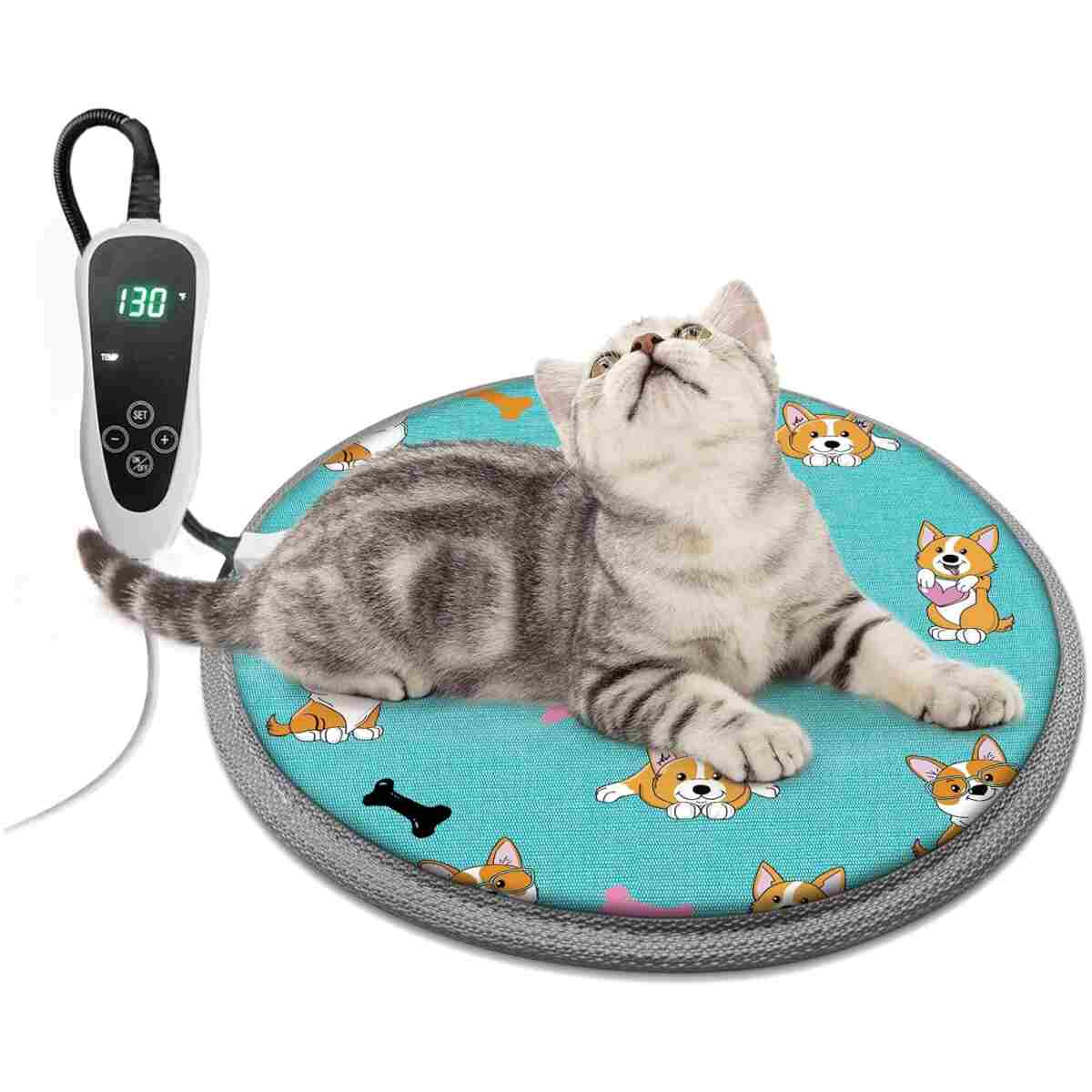 Large Dog Heating Pad 34x21in Waterproof Pet Heating Pad for Smart Thermostat Switch, Whelping Supplies Heated Dog Bed,Adding Wire Rope Wires Puppy Heating Pad Mat-Whelping Box...