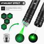 Laser Pointer High Power, Green Laser Pointer Indicator Light, Long Range Lazer Pointer for Hiking, USB Charge