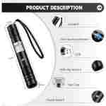 Laser Pointer High Power, Green Laser Pointer Indicator Light, Long Range Lazer Pointer for Hiking, USB Charge