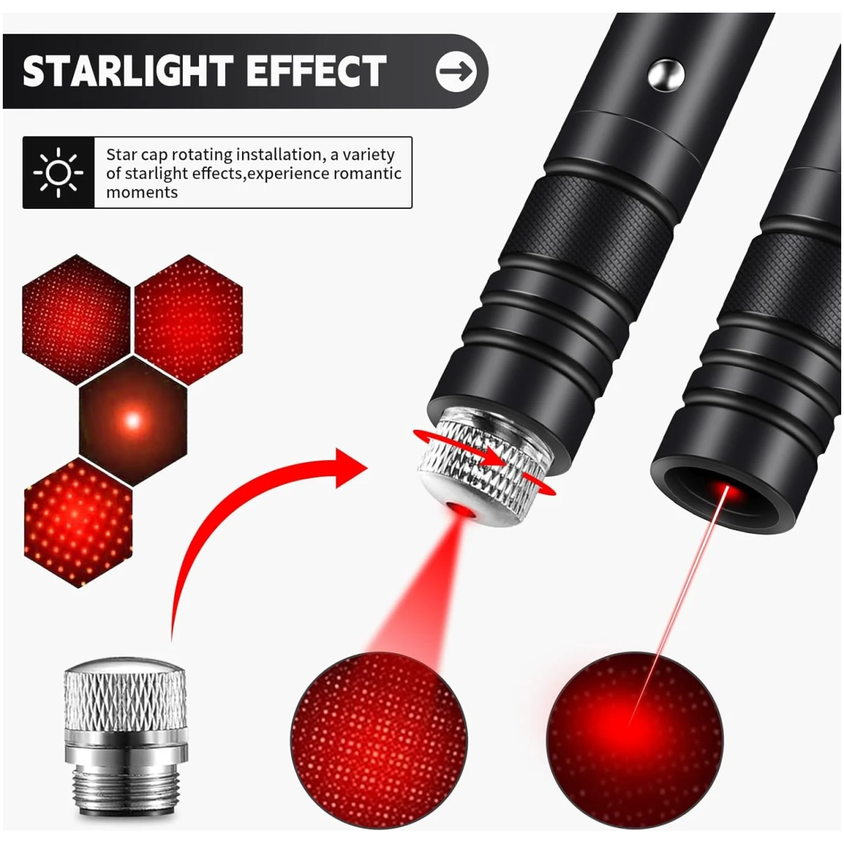 Laser Pointer High Power, Green Laser Pointer Indicator Light, Long Range Lazer Pointer for Hiking, USB Charge