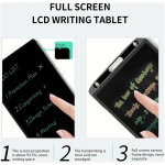 LCD Writing Tablet for Adult: 6.5 Inch Mini Full Screen Drawing Board Reusable Digital Notepad Portable Use for Office Study Teaching