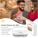 LED Bedside Lamp, Touch Lamps for Bedroom Nightstand, 4 in 1 Bedside Table Lamp with Wireless Charger, Portable Bluetooth Speaker, Phone Holder, Dimmable Charging Birthday Gifts...