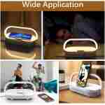 LED Bedside Lamp, Touch Lamps for Bedroom Nightstand, 4 in 1 Bedside Table Lamp with Wireless Charger, Portable Bluetooth Speaker, Phone Holder, Dimmable Charging Birthday Gifts...