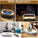 LED Bedside Lamp, Touch Lamps for Bedroom Nightstand, 4 in 1 Bedside Table Lamp with Wireless Charger, Portable Bluetooth Speaker, Phone Holder, Dimmable Charging Birthday Gifts...