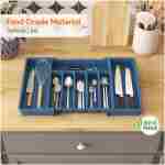 Lifewit Silverware Drawer Organizer, Expandable Utensil Tray for Kitchen, BPA Free Flatware and Cutlery Holder, Adjustable Plastic Storage for Spoons Forks Knives, Large, Dark Blue