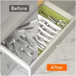 Lifewit Silverware Drawer Organizer, Expandable Utensil Tray for Kitchen, BPA Free Flatware and Cutlery Holder, Adjustable Plastic Storage for Spoons Forks Knives, Large,...