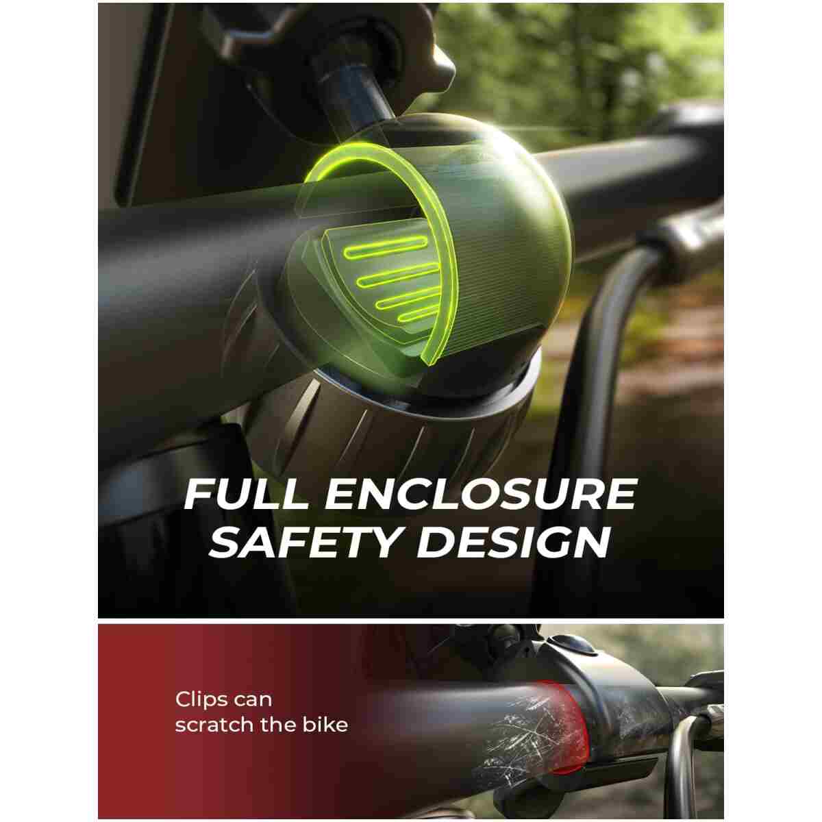 LISEN Bike Phone Holder, [2025 Upgrade] Motorcycle Phone Mount, Bicycle Phone Holder, Handlebar Phone Mount, Dirt Bike Accessories, Bicycle Accessories, for iPhone Samsung...