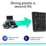 Logitech K120 Wired Keyboard for Windows, Plug and Play, Full-Size, Spill-Resistant, Curved Space Bar, Compatible with PC, Laptop - Black