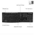 Logitech K270 Wireless Keyboard for Windows, 2.4 GHz Wireless, Full-Size, Number Pad, 8 Multimedia Keys, 2-Year Battery Life, Compatible with PC, Laptop, Black