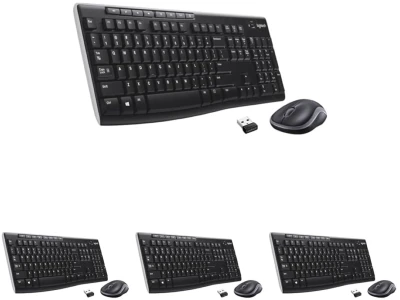 Logitech K270 Wireless Keyboard for Windows, 2.4 GHz Wireless, Full-Size, Number Pad, 8 Multimedia Keys, 2-Year Battery Life, Compatible with PC, Laptop, Black