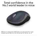 Logitech M185 Wireless Mouse, 2.4GHz with USB Mini Receiver, 12-Month Battery Life, 1000 DPI Optical Tracking, Ambidextrous PC/Mac/Laptop - Swift Grey