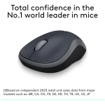 Logitech M185 Wireless Mouse, 2.4GHz with USB Mini Receiver, 12-Month Battery Life, 1000 DPI Optical Tracking, Ambidextrous PC/Mac/Laptop - Swift Grey
