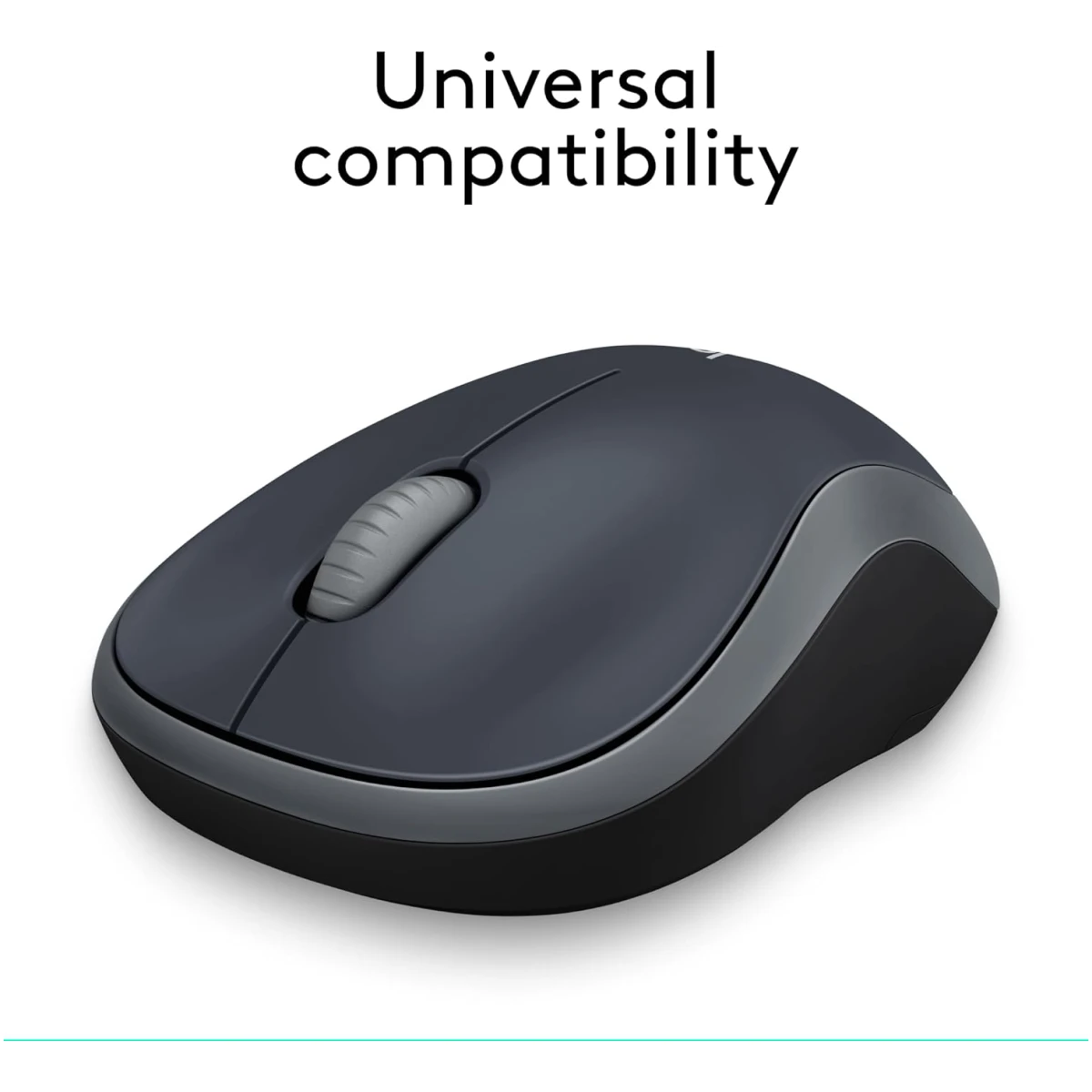 Logitech M185 Wireless Mouse, 2.4GHz with USB Mini Receiver, 12-Month Battery Life, 1000 DPI Optical Tracking, Ambidextrous PC/Mac/Laptop - Swift Grey