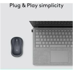 Logitech M185 Wireless Mouse, 2.4GHz with USB Mini Receiver, 12-Month Battery Life, 1000 DPI Optical Tracking, Ambidextrous PC/Mac/Laptop - Swift Grey