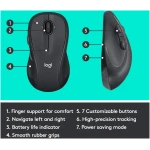 Logitech M510 Wireless Computer Mouse for PC with USB Unifying Receiver - Graphite