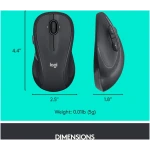 Logitech M510 Wireless Computer Mouse for PC with USB Unifying Receiver - Graphite