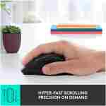 Logitech M705 Marathon Wireless Mouse, 2.4 GHz USB Unifying Receiver, 1000 DPI, 5-Programmable Buttons, 3-Year Battery, Compatible with PC, Mac, Laptop, Chromebook - Black