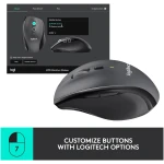Logitech M705 Marathon Wireless Mouse, 2.4 GHz USB Unifying Receiver, 1000 DPI, 5-Programmable Buttons, 3-Year Battery, Compatible with PC, Mac, Laptop, Chromebook - Black