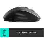 Logitech M705 Marathon Wireless Mouse, 2.4 GHz USB Unifying Receiver, 1000 DPI, 5-Programmable Buttons, 3-Year Battery, Compatible with PC, Mac, Laptop, Chromebook - Black