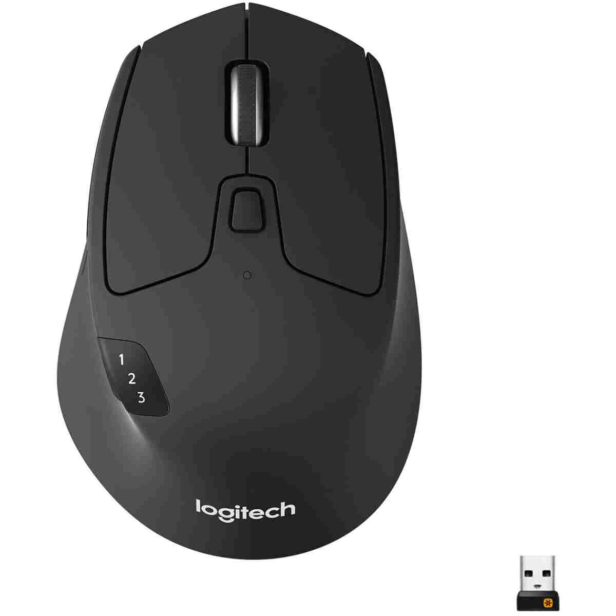 Logitech M705 Marathon Wireless Mouse, 2.4 GHz USB Unifying Receiver, 1000 DPI, 5-Programmable Buttons, 3-Year Battery, Compatible with PC, Mac, Laptop, Chromebook - Black