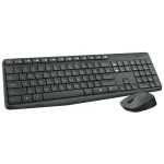 Logitech MK235 Wireless Keyboard and Mouse Combo for Windows, USB Receiver, 15 FN Keys, Long Battery Life, Compatible with PC, Laptop